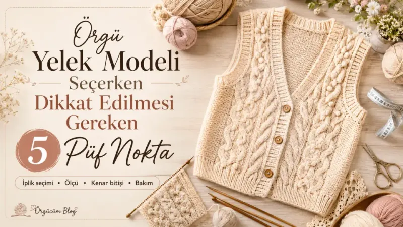Örgü Yelek Modeli Seçerken Dikkat Edilmesi Gereken 5 Püf Nokta